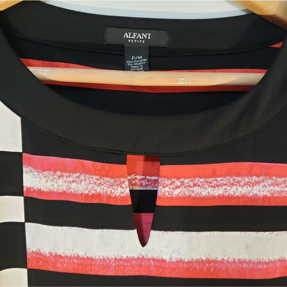 Alfani Horizontal Stripe Color Block Retro Mod Sh… - image 3